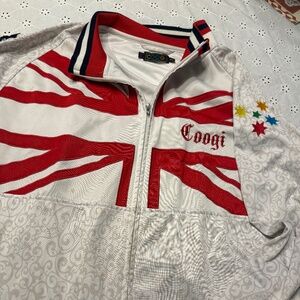 COOGI Track Jacket Full Zip Embroidered Logo Union Jack Design 4XL Vintage